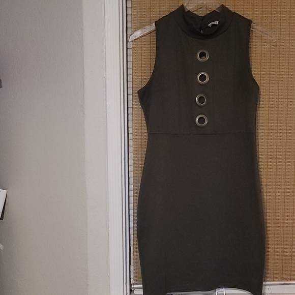 NAVY GREEN DRESS BY BLUE S - Picture 1 of 4